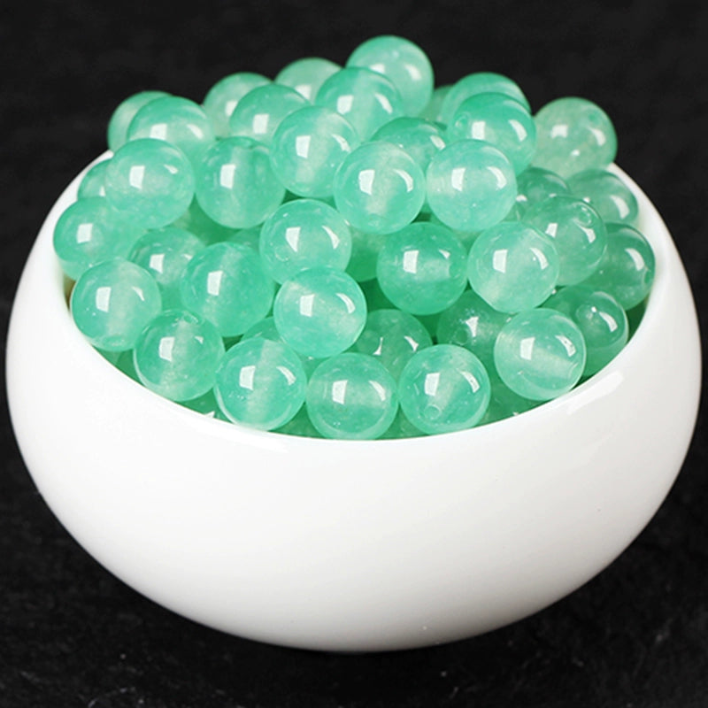 DIY Crystal Green Jewelry round Beads Natural Aventurine Jewelry Making Green Colour Rounded Beads