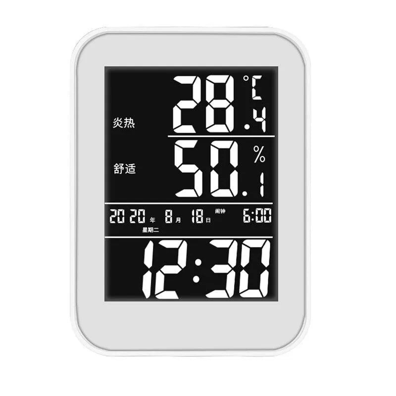 Student Alarm Clock  Digital Indoor Temperature Moisture Meter Smart Clock Multifunctional Rechargeable Alarm Dormitory Digital