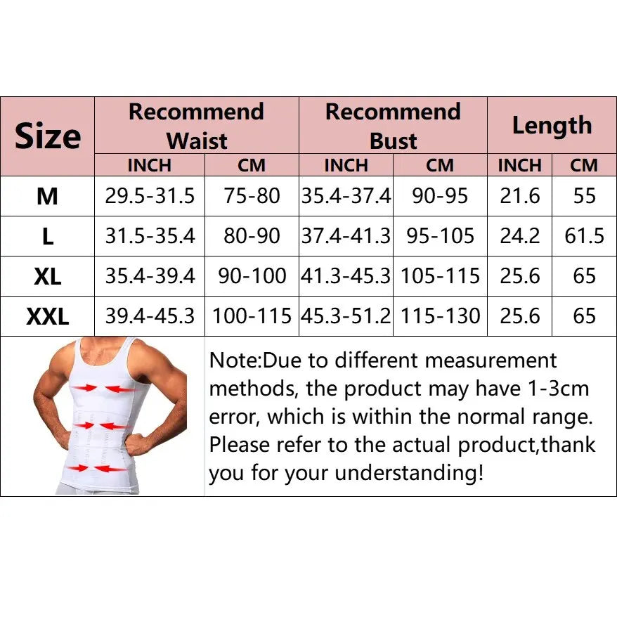 YBFDO Men Body Shaper Slimming Compression Vest Seamless Weight Loss Shapewear