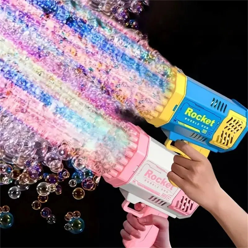 40 Hole Automatic Bubble Gun Rocket Launcher Handheld Portable Electric Gun Party Birthday Gift Toy(without Bubble Water)