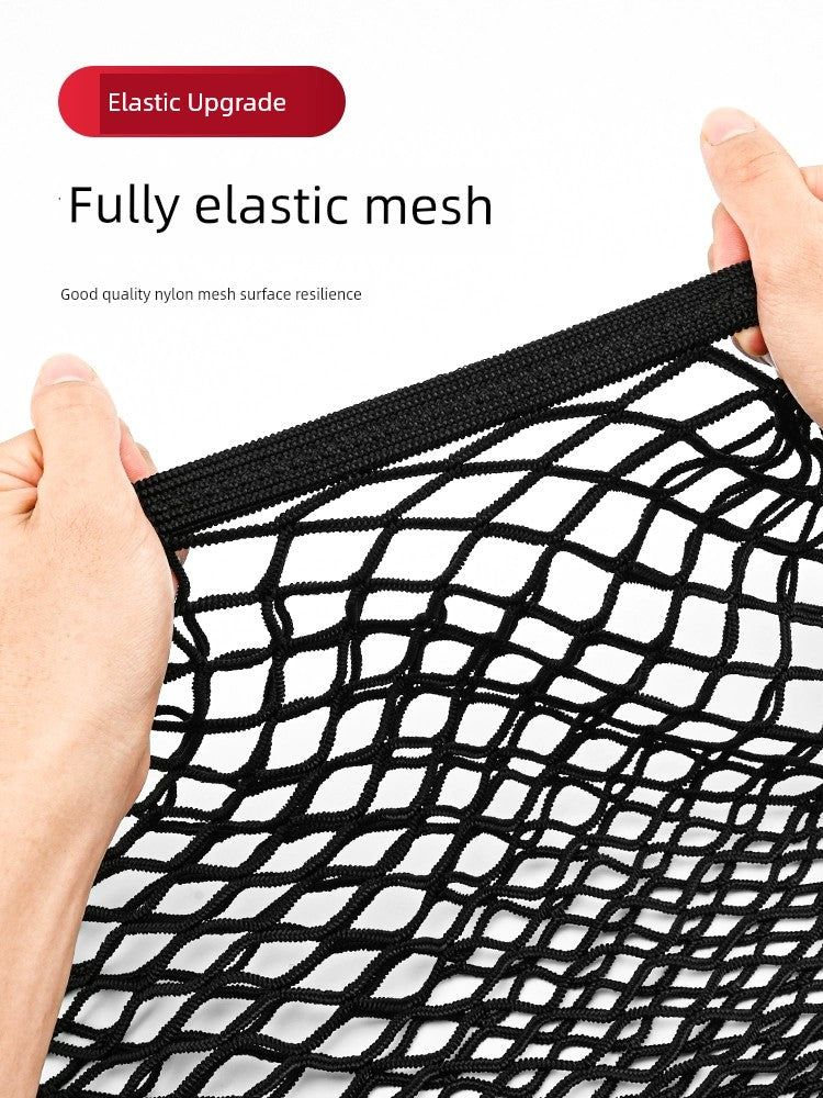 Car Trunk Storage Net Bag Luggage Storage Box Non Slip Fixed Elastic Net Car Finishing Box Storage