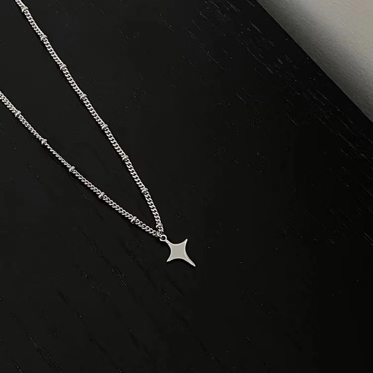 Simple Trendy Star Hollow Choker Pendant Neck Jewelry Accessories Women Men's Fashion Party Chain Necklace