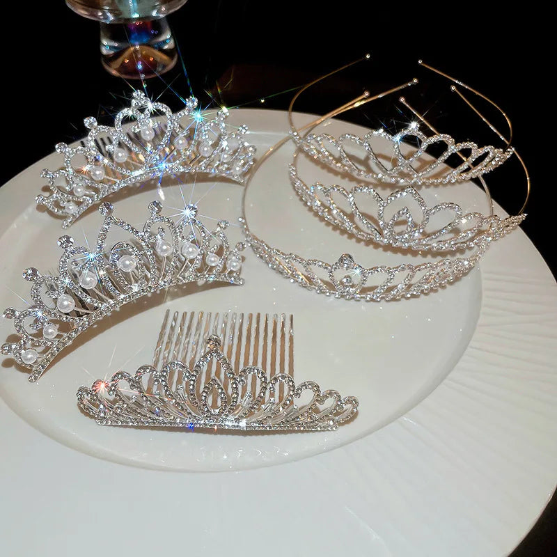 Shiny Rhinestone Luxury Wedding Crown Headbands for Hair Woman  Brides  Stylish Head Crown