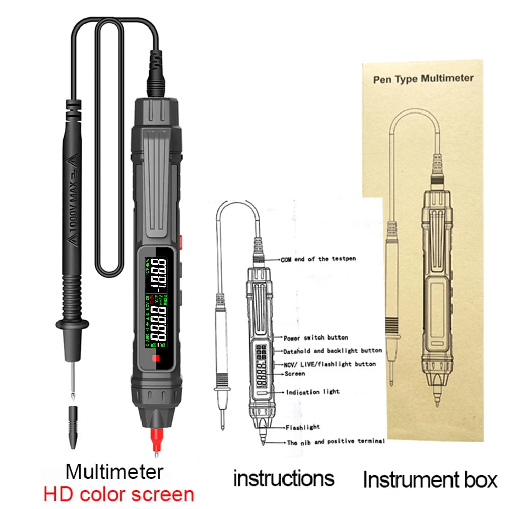 Digital Multimeter | Smart Digital Multimeter 6000 Counts Non Contact High Precision Voltage Detector Digital Multimeter Pen Tester