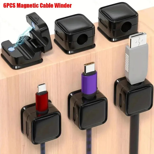 Desktop Cable Clip Magnetic Wire Organizer Protector Cord Magnet Cable Winder Row Plug Mouse USB Charging Line Holder Hook