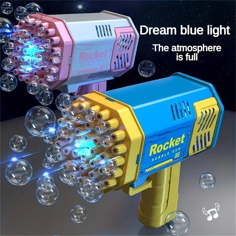 40 Hole Automatic Bubble Gun Rocket Launcher Handheld Portable Electric Gun Party Birthday Gift Toy(without Bubble Water)