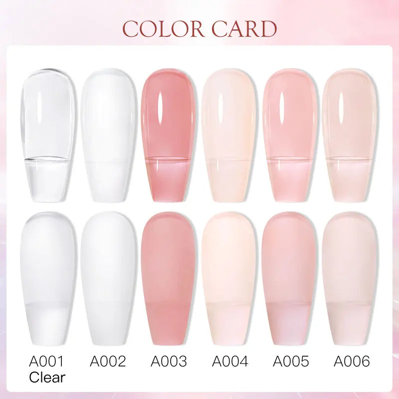 MEET ACROSS 8ML Quick Extension Nail Gel Vernis Nude Semi Permanent Nails Art For Manicure Tools