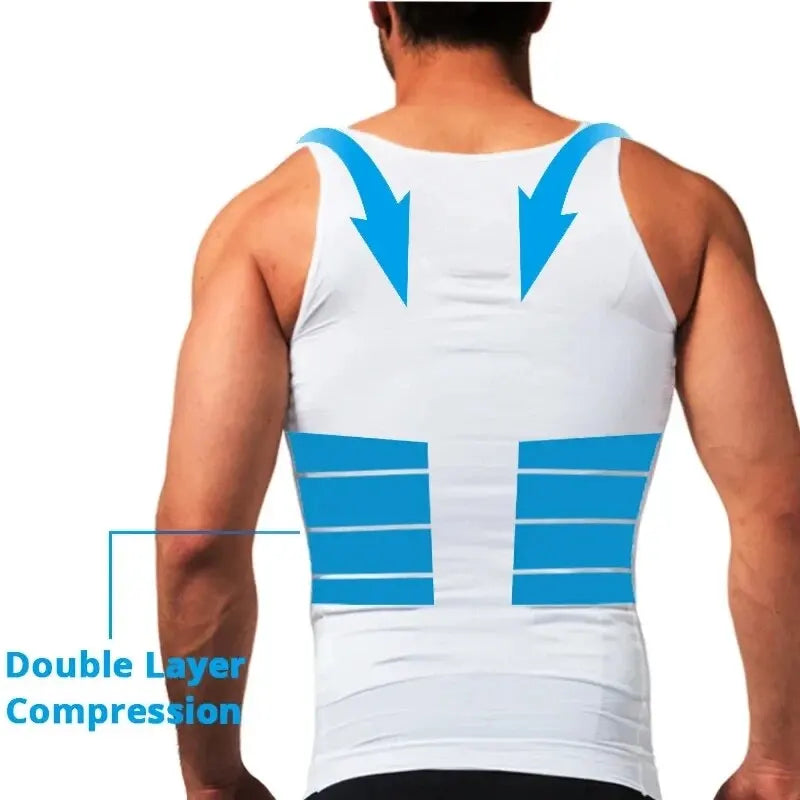 YBFDO Men Body Shaper Slimming Compression Vest Seamless Weight Loss Shapewear